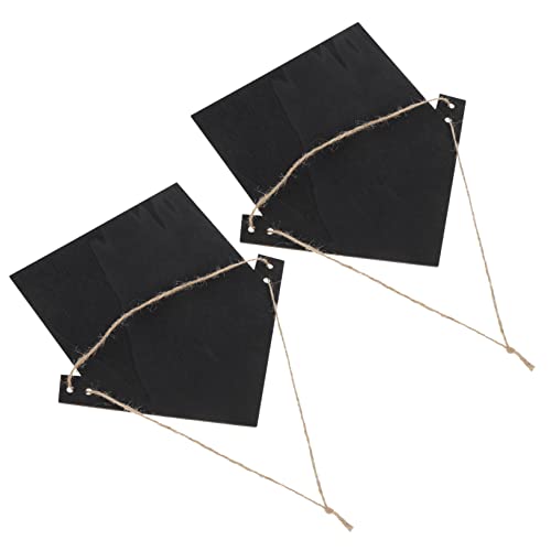 FUNOMOCYA 2Pcs Hanging Chalkboard Signs Erasable Message Boards for Home Decor Office Shop Blackboard for Crafting and Little Messages