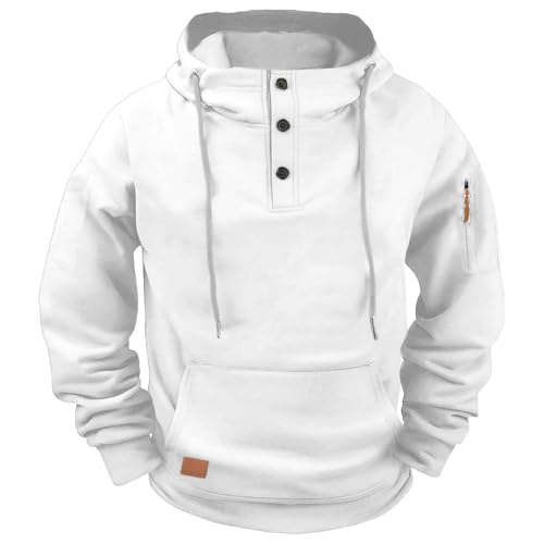 HAOLEI Sudadera Hombre con Capucha Sweatshirt Cardigan Manga Larga con Botones Otoño Invierno Hoodie Beisbol Divertida Ropa Streetwear Sudaderas de Trabajo con Bolsillo Delgado Ajuste Chándal