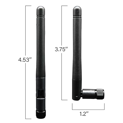 Image of WiFi Antenna PC Bluetooth Antenna, WiFi 6 Dual Band 2.4Ghz 5Ghz 5.8Ghz 3dBi with RP-SMA Male (with No Pin) for Gaming Motherboard, RV Camera, Mini PCIE M.2 Wireless Card, Router - 4 Pack