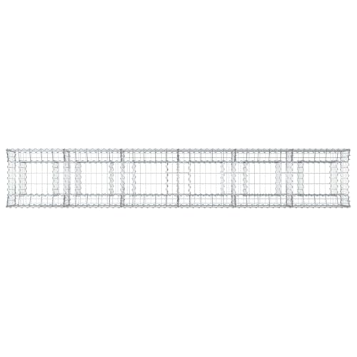 Gabions surélevés avec treillis robuste de 300 cm pour une délimitation extérieure durable