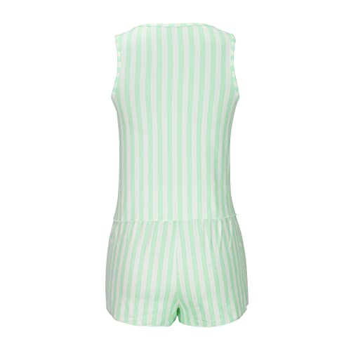Escbuki Striped Pajamas Set Women Womens Striped Pajamas Set Summer Tank Top And Short Pj Sets Top And Shorts Two Piece Sleepwear Homewear Sets Gift Baskets For Women Empty #TOP4