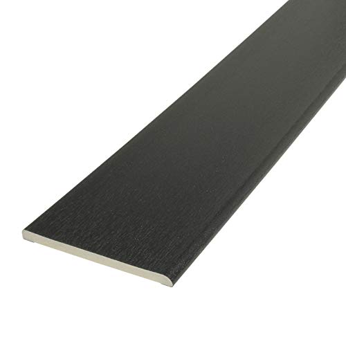 Anthracite Grey (Grained), 95mm x 5m Pencil-Round Architrave uPVC Plastic Window Finishing Trim