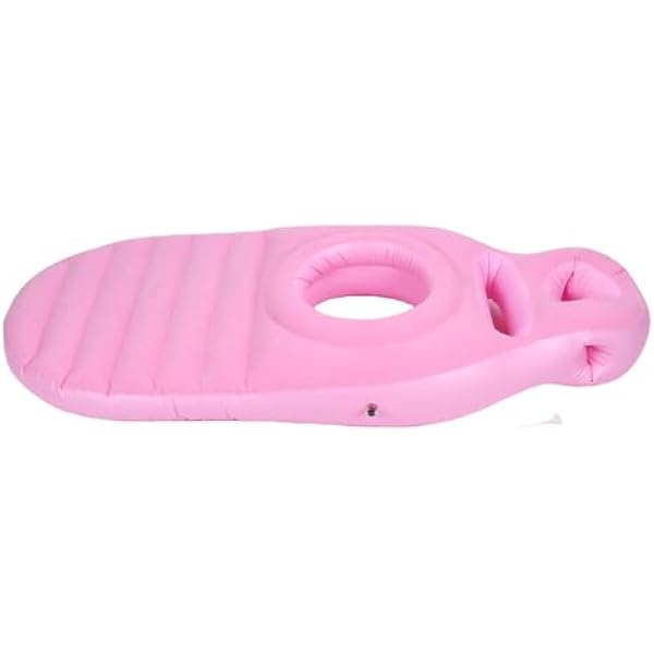 Annadue Nadmuchiwana Poduszka na Ciało z Otworem na Brzuch, Wygodny Materac do Pływania z PCV, Lekkie Podparcie Podczas Snu dla Kobiet w Ciąży (PINK)