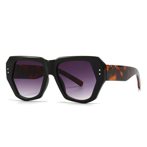 Lunettes de soleil œil de chat polygonales pour femme avec verres dégradés UV400