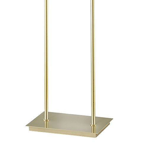 Honsel Zeitgemäße Stehleuchte IRING, Messing matt, Schirm eckig weiß 50 x 26cm, Höhe 160 cm, 2x E27 Fassung - 4001133461221 Honsel Zeitgemäße Stehleuchte IRING, Messing matt, Schirm eckig weiß 50 x 26cm, Höhe 160 cm, 2x E27 Fassung
