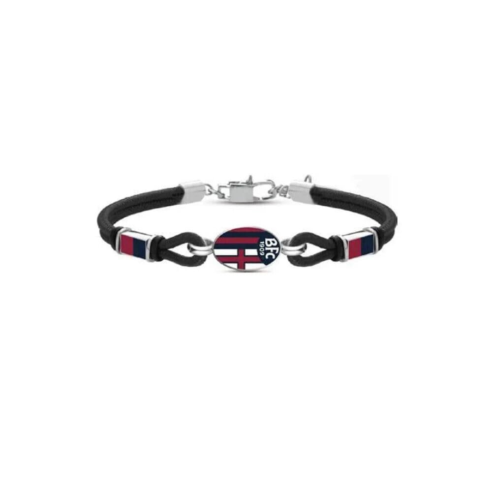 Lowell Bracciale In Acciaio E Cordino Con Targhetta BOLOGNA FC B-BB003UCN