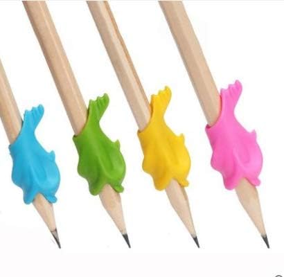 Pack of 10 Pencil Grips for Kids, Jechery Writing Correction Device Pencil Grip for Toddler Student Handwriting Fish Dolphin Writing Training Grip Holder Pen Claw Aid for Writing Corrects Positioning