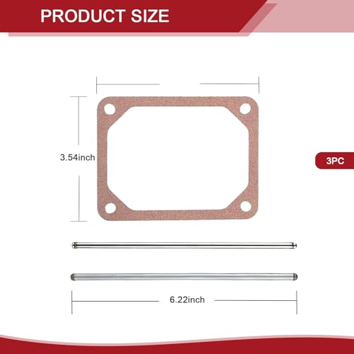 GKmow 3 PCS Car Valve Cover Gasket, Rocker Cover Gasket with 2 Putters, Good Seal Replacement 690981 & 690982 for Briggs and Stratton 690971 Replacement, Universal for Most Auto Accessories (Pink)