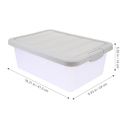 Bac de rangement pour vêtements et jouets boîte plastique transparente couvercle organisateur lit