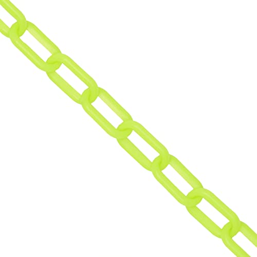 Stockroom Plus 100 Foot Neon Yellow Plastic Chain Safety Barrier For Crowd Control, Queue Line, Concerts, Parking (1.5-Inch Links) #TOP5