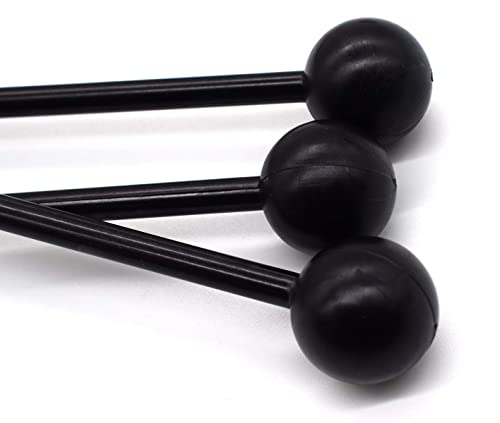 Auear, 10 Pack Solid Plastic Bell Mallets Percussion Sticks Hammer Drum Sticks Mallets For 11 Inch Black #TOP6