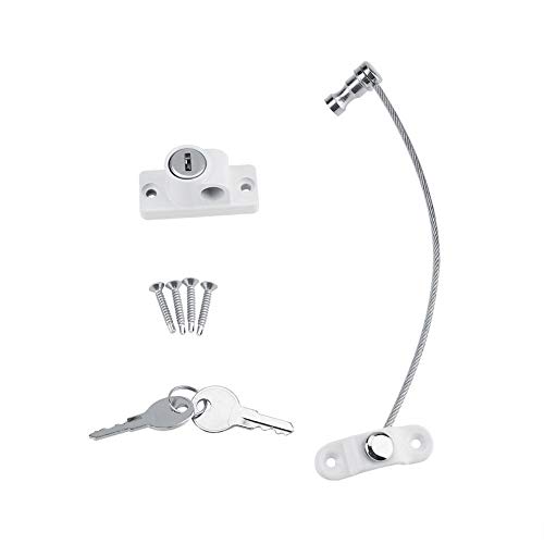 Baby Safety Window Lock Bambino Kids Toddlers Proof Security Door Serrature per cavi Restrictor(White)