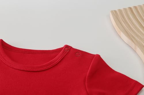 Newborn Short Sleeve Romper Solid Jumpsuit Cotton Infant Clothes Baby Girl Boy One-Piece Outfit 0-12 Months4