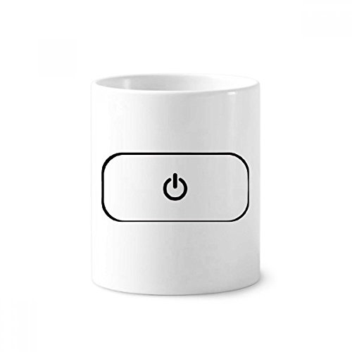 Clavier symbole tasse céramique blanche multifonction porte brosse à dents