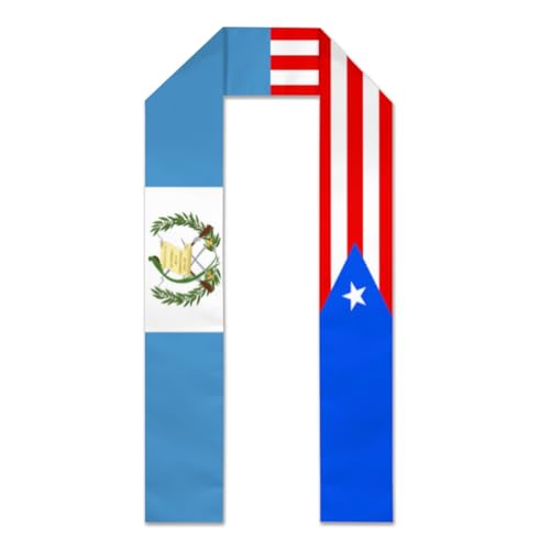 Guatemala Guatemalans Puerto Flag Graduation Sash,Graduation Stole Scarf Gifts for International Student