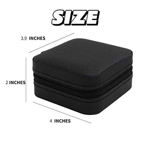 Image of KElofoN Travel jewelry case Travel jewelry box Travel Jewelry Organizer Small Jewelry Organizer Box Gift for Girls Women with Mirror(Black)