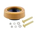HYDRO MASTER Extra Thick Toilet Wax Ring Kit with Flange and Bolts, Fits 3-inch or 4-inch Waste Lines
