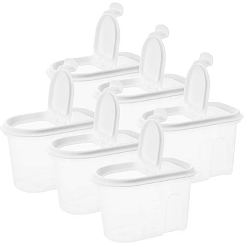 2friends Vorratsdosen Schüttdosen, 6er Set weiß mit Klappdeckeln, 1,1 Liter, weiße Deckel, 100% recyclebar, Made in EU
