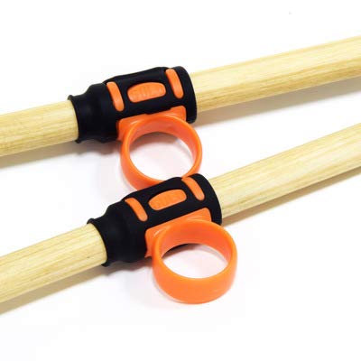 Ayuda para control de baquetas SD-10, baquetas auxiliares para batería (talla 5#, color negro y naranja) miniatura 3