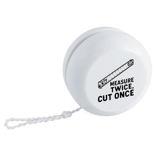 Azeeda 'Measure Twice Cut Once' Retro Style Yo-Yo (YY00051256)