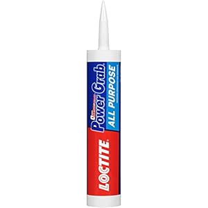 Loctite Power Grab Express All Purpose Construction Adhesive, 9 fl oz Cartridge, 1 Pack – Versatile Construction Glue for Cement, Tile, Wall & More