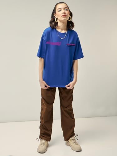 Image of Bewakoof Women's Graphic Print Oversized Fit T-Shirt