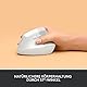 Logitech Lift Vertikale Ergonomische Maus, Kabellos, Bluetooth oder Logi Bolt USB-Empfänger, Leise Klicks, 4 Tasten, Kompatibel mit Windows/macOS/iPadOS, Laptop, PC - Weiß