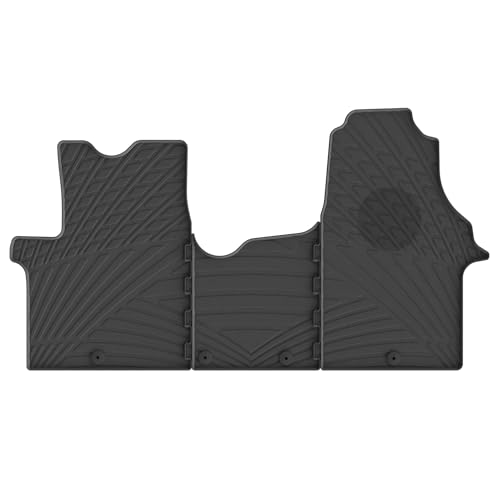 Gledring Set tapis de caoutchouc compatible avec Renault Traffic & Opel Vivaro 2014-2019 / Fiat Talento & Nissan NV300 2016- (TK profil 3-pièces + clips de...