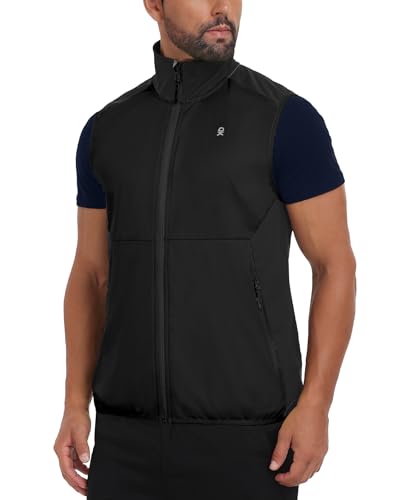 Image of Little Donkey Andy Men's Water-resistant Outerwear Vests, Stretch Windproof Vest for Cycling, Running, Golf
