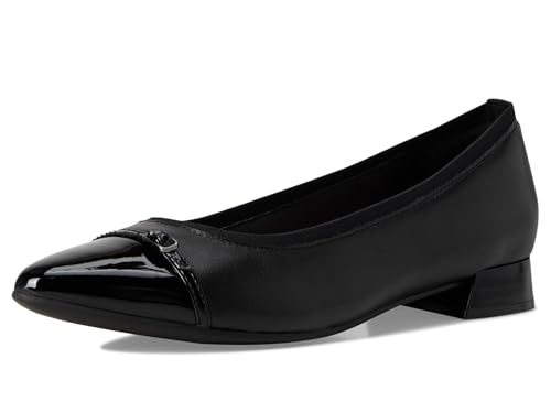 Clarks Women's Natalyn Dusk Pointed Toe Flats, Black Leather, 8.5 - image 7