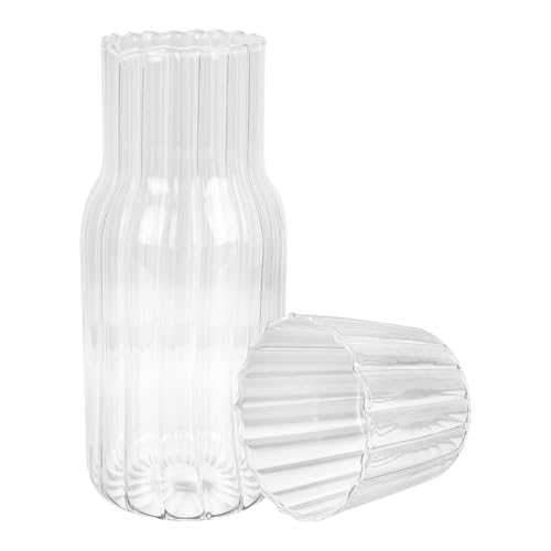 BESPORTBLE Bollitore per Acqua Trasparente in Vetro Borosilicato Contenitore Verticale Antigoccia per Uso Domestico Ufficio e Ristoranti Design Resistente e Capiente per Bevande e Succo