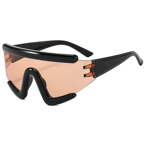 Oversized Y2K Punk Shield Mask Sunglasses Men Women 2025 Luxury One-Piece Sun Glasses For Male Sports Goggle2