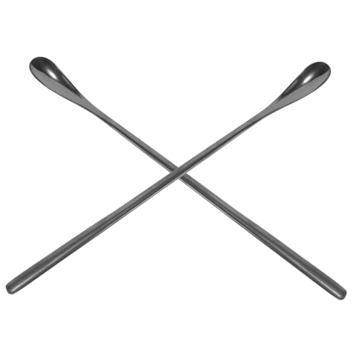 HYTROVE 2個ステンレス製爬虫類用給餌スプーン 小型動物 フードスクープ ウェットフード対応 再利用可能な給餌ツール ペット用品