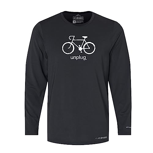 Roadbike Unplug Long Sleeve Shirt Mens & Womens Poly Spandex High Performance Longsleeve with UPF 50