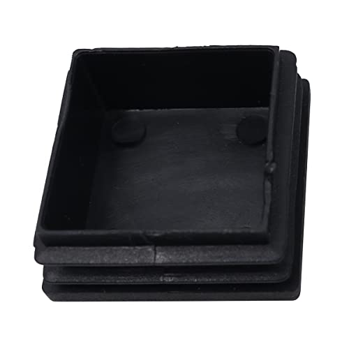 NUZAMAS Pack of 50 Black Square Plastic End Caps, 40x40mm, Anti-Slip Mat, Furniture Foot Plugs, 10 - Image 3