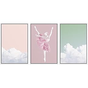 SIGNWIN Framed Canvas Print Wall Art Pastel Clouds...