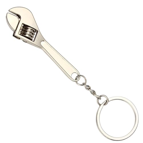 Llave inglesa - Cadena de llave ajustable de metal | Mini llavero de herramientas para llaves de coche | Regalo creativo para hombres, mujeres, amigo, artesanos, We