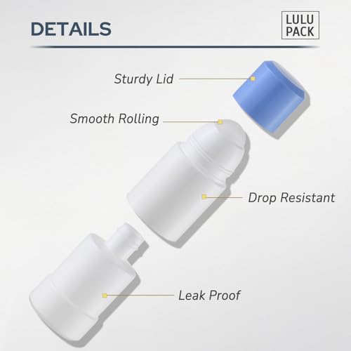 Roller Ball for Essential Oils: Deodorant Roll on Bottles - Refillable Applicator Containers - 3PCS 2.5oz2