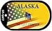 SMART BLONDE Alaska with American Flag Novelty Metal Dog Tag Necklace DT-12477