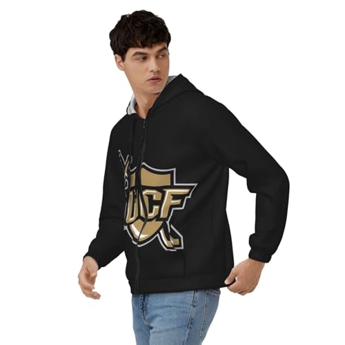 Ucf Men Hoodie Zip Up Hoodies Hooded Zippered Cardigan Long Sleeve Sweatshirt Pullover4