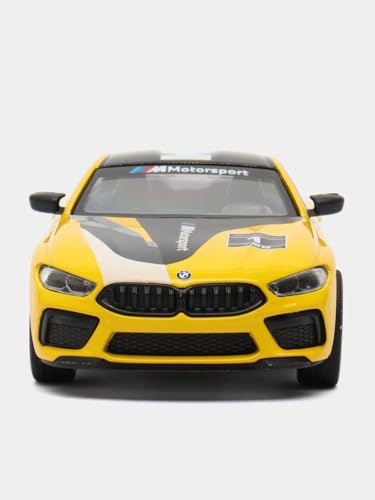 Image of Premium M8 GTE 1:38 Scale Diecast Model Car Toy - Authentic Motorsport Design, with Iconic Racing Graphics, Pull-Back Action - Perfect Collectible or Gift for Kids & Enthusiasts Yellow