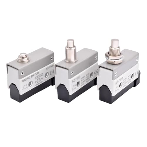 Microinterruptor AZ-7312 evita desbordamientos mecánicos mediante palanca con rodillo de 10A