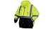 Pyramex RSZH3210XL Hi-Vis Lime Safety Zipper Sweatshirt with Black Bottom, Extra Large, Green