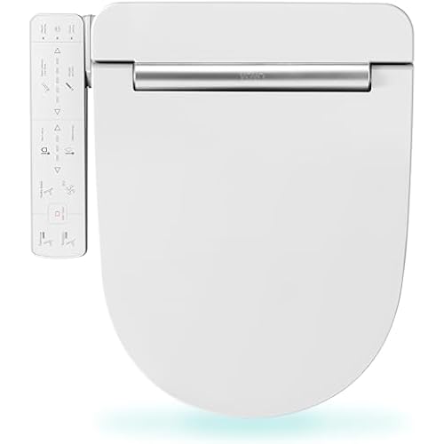 VOVO VB-3100SR Round Bidet Toilet Seat, Warm Water, LED Light, Heated Seat, White, Dryer, Stainless Steel Nozzle, Made in Korea