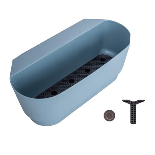 Pot de fleurs suspendu marron en plastique pour balustrade