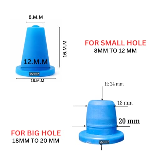 Image of Air Cooler Drain Plug Rubber Cap (20 mm) and (10mm) | Universal Fit | Replacement Water Tank Plug for Air Coolers (Blue)