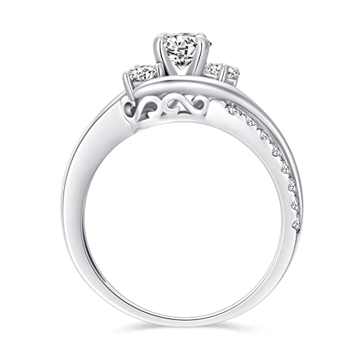 Moissanite Engagement Nings for Women 2 Style Platinum Plated Silver ring Twisting Moissanite Rings3