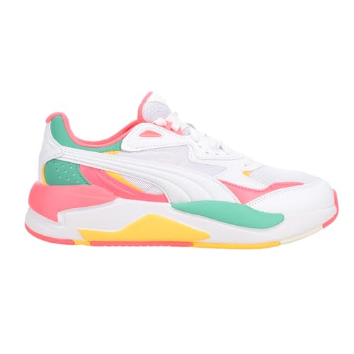 PUMA Womens X-Ray Speed Wide Lace Up Sneakers Shoes Casual - Pink, White, Yellow - Size 8 M
