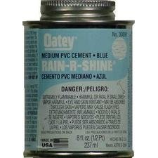 Oatey Rain-R-Shine Blue Cement For PVC 4 oz.