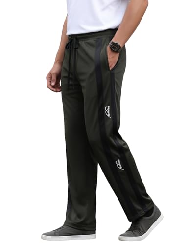 Image of Mack Jonney Men's Striped Track Pants | Side Stripe Design | Regular Fit | Casual & Athleisure Wear |Pack of 1-MMJ-53